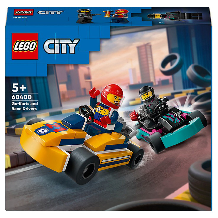 Конструктор Lego City Картинг и гонщики 60400, 99 деталей