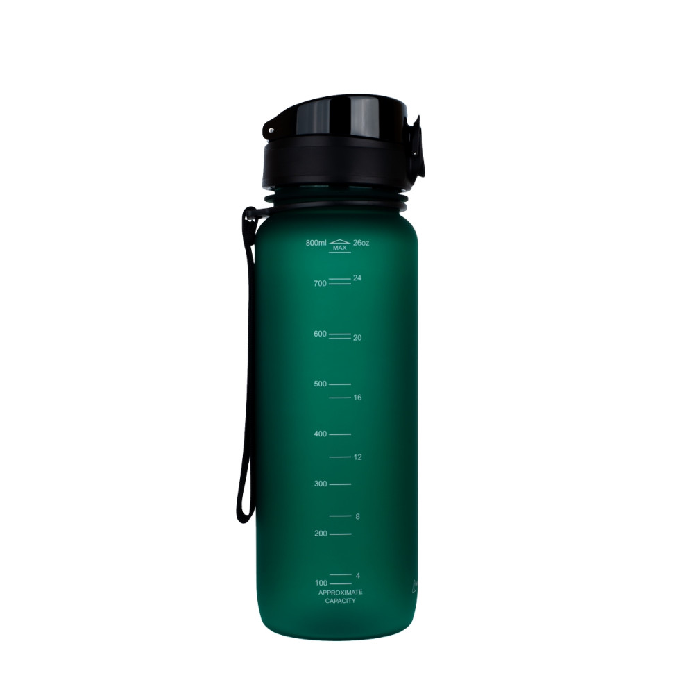 Бутылка для воды UZSPACE 3053(Dark-Green) 800 мл, темно-зеленая