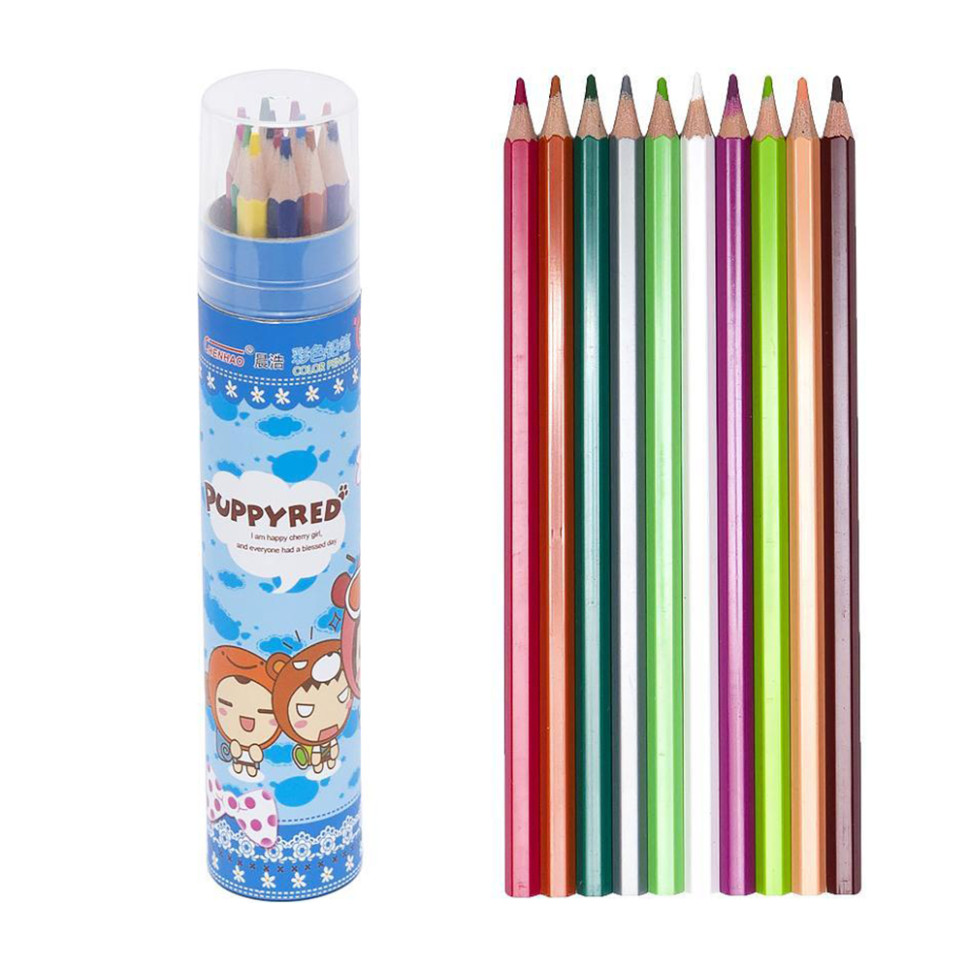 Набор карандашей 12 цветов Bambi 6120 в тубусе