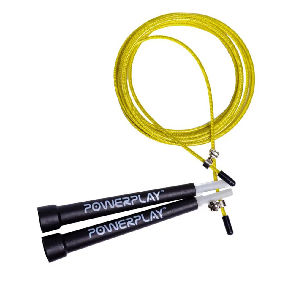 Скакалка швидкісна PowerPlay PP_4202_Yellow, Жовта