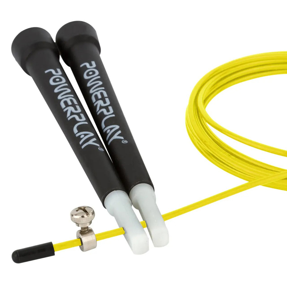Скакалка швидкісна PowerPlay PP_4202_Yellow, Жовта