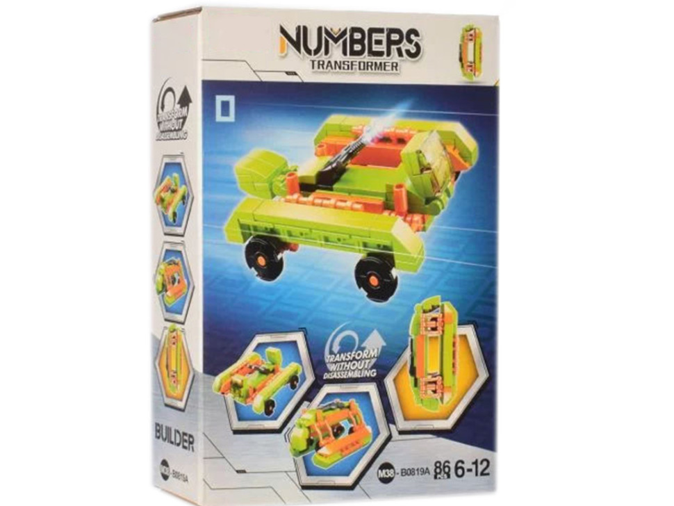 Детский конструктор Bambi M38-B0819 цифра-транспорт