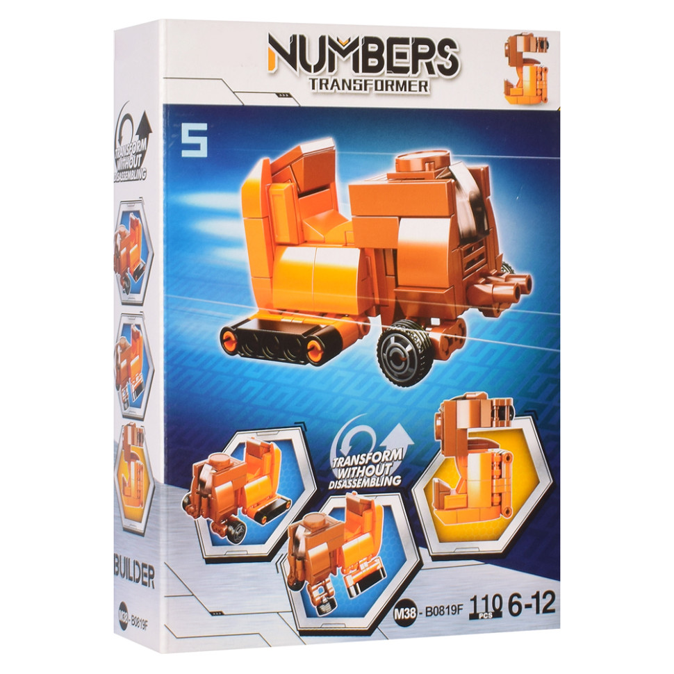 Детский конструктор Bambi M38-B0819 цифра-транспорт