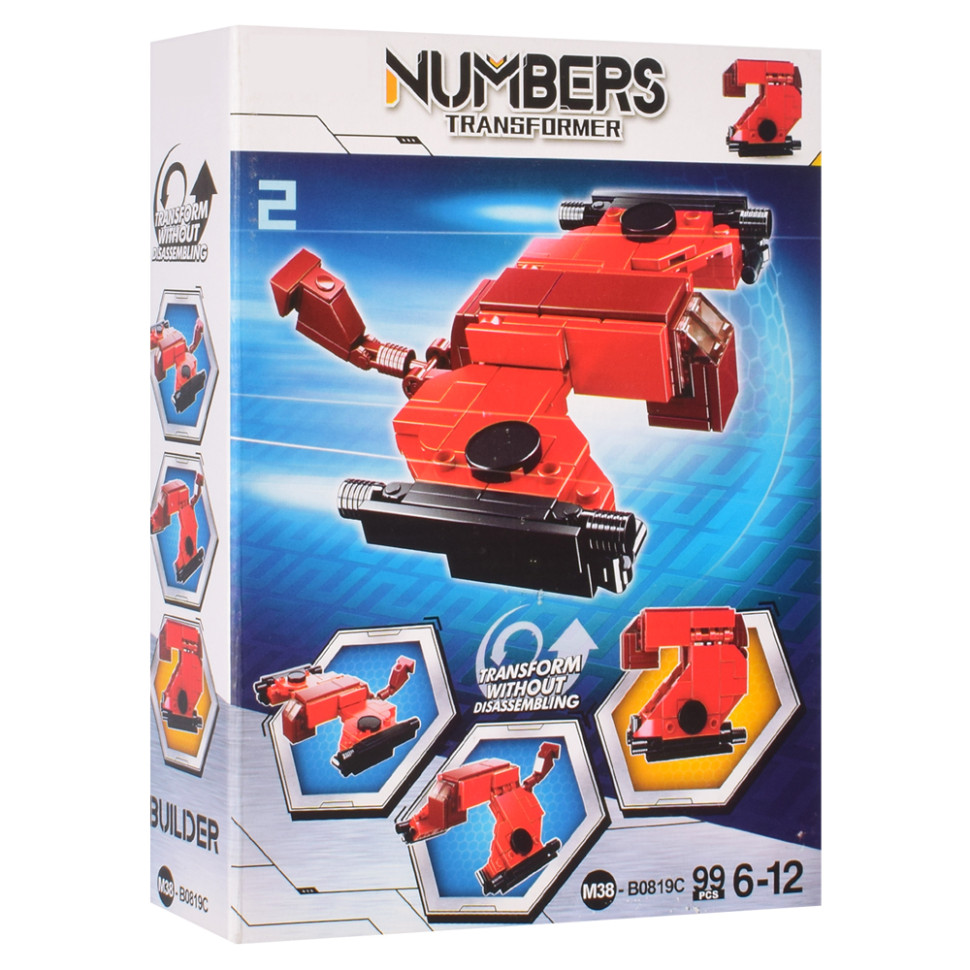 Детский конструктор Bambi M38-B0819 цифра-транспорт