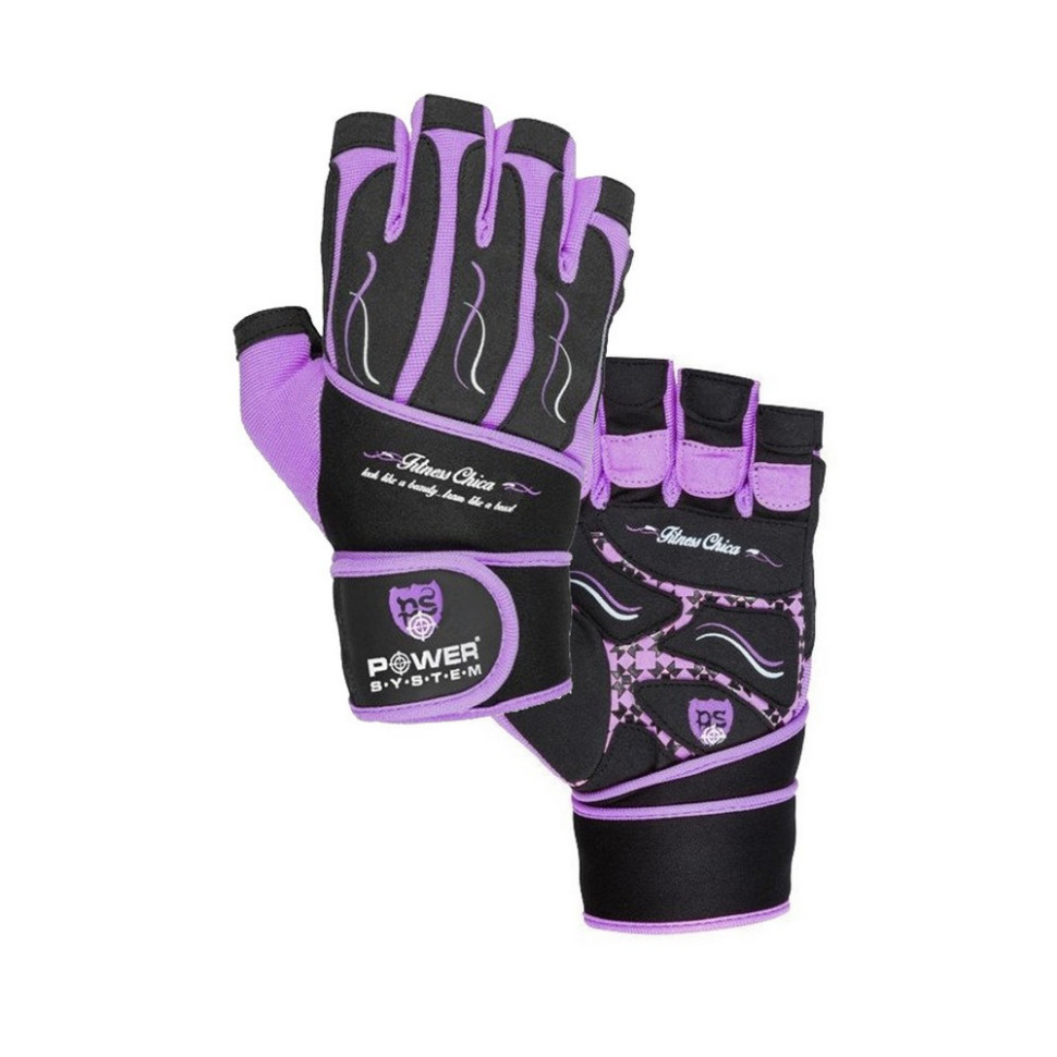 Рукавички для фітнесу Fitness Chica Power System PS-2710_XS_Purple, XS 20 см