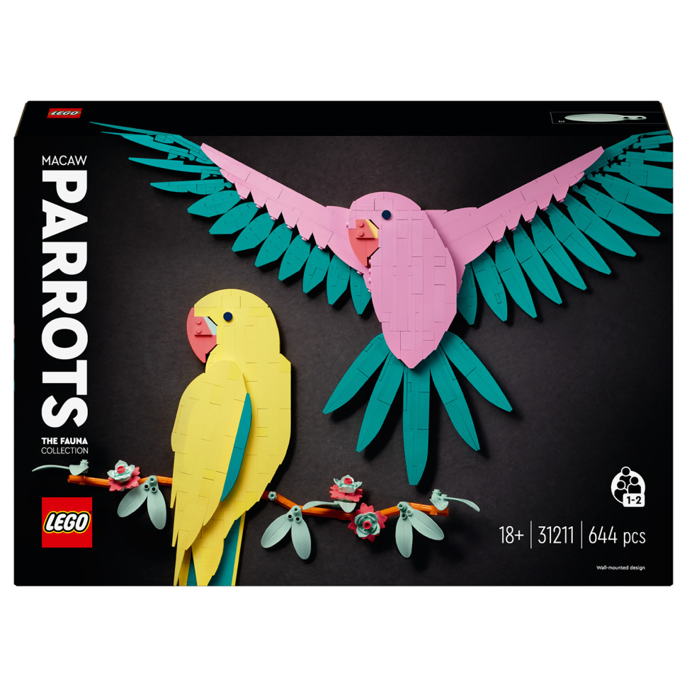 Конструктор Коллекция фауны Попугаи Ара Art LEGO 31211, 644 детали