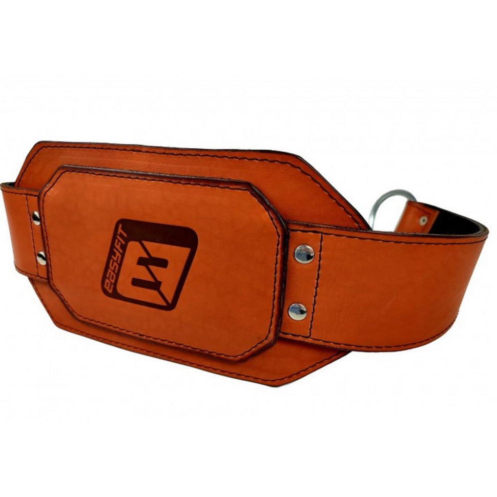 Пояс для отягощений EasyFit EF-DBC-250-BR (кожа) до 250 кг, коричневый