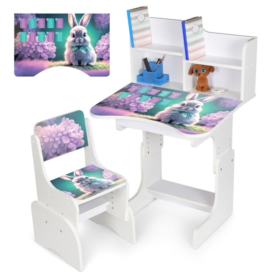 Дитяча Парта Bambi N 2071-1-1 білий, зі стільчиком