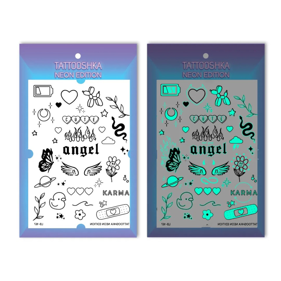 Набір тимчасових татуювань FUN TATTOOSHKA LB-167 неонові
