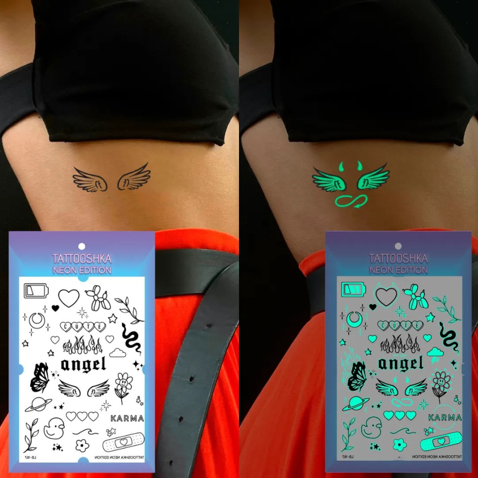 Набір тимчасових татуювань FUN TATTOOSHKA LB-167 неонові
