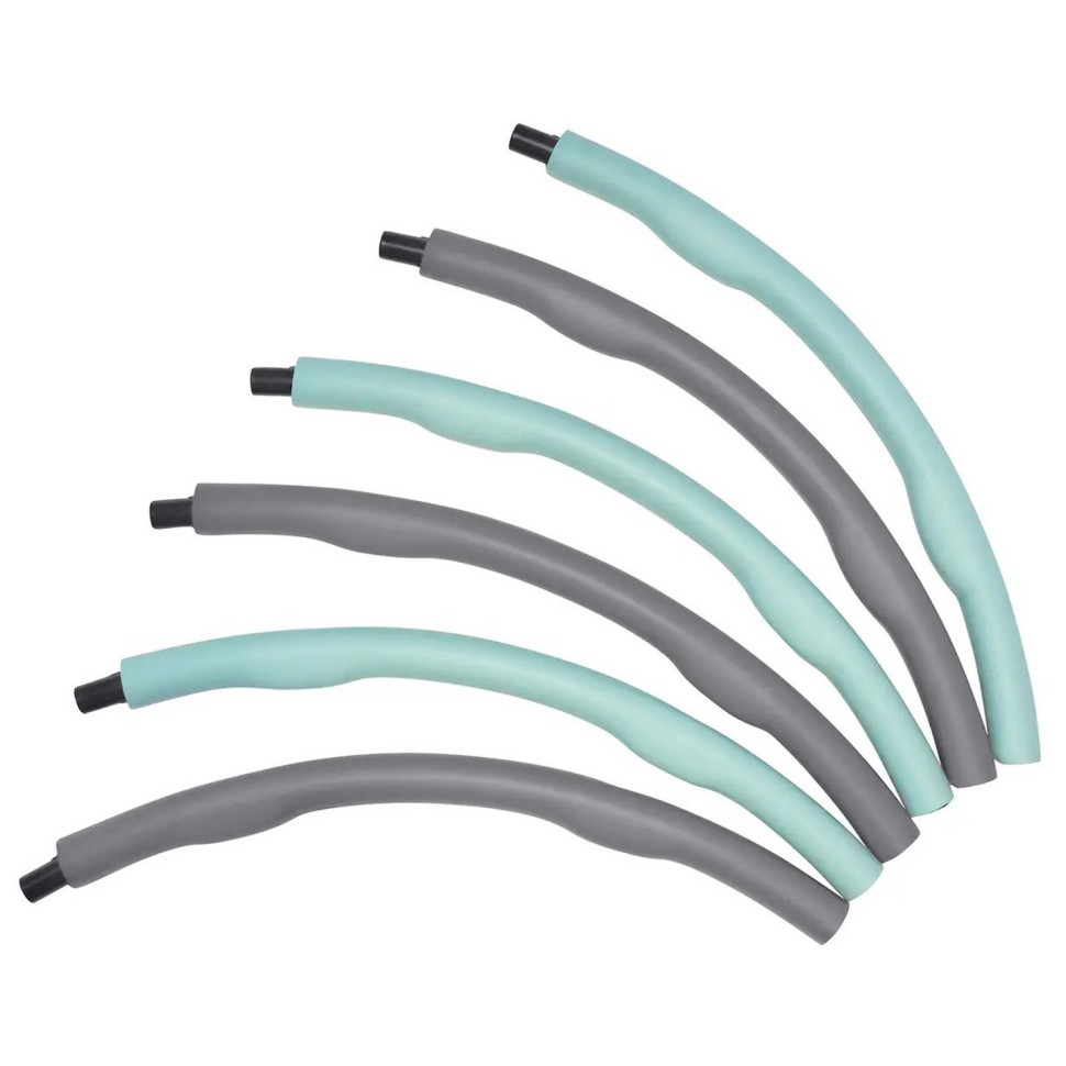 Обруч массажный Hula Hoop SportVida SV-HK0337, 100 см 1.2 кг, Grey/Sky Blue