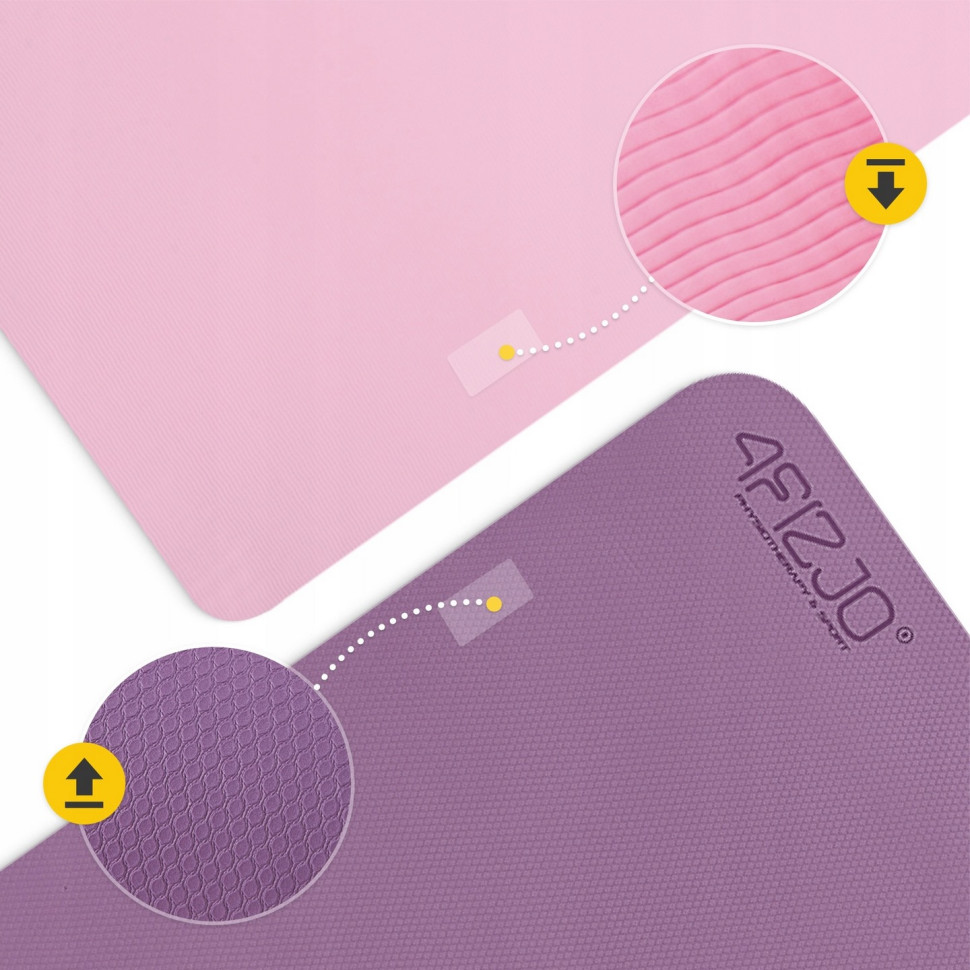 Коврик мат для йоги и фитнеса 4FIZJO P-5907739316967, 180x60x1 см, Violet/Pink 