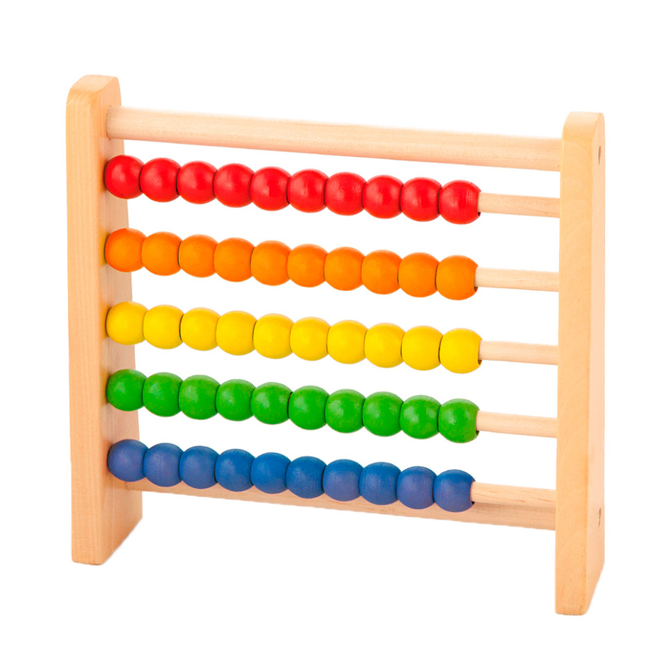 Дерев'яна рахівниця Viga Toys 54224, 5 рядів по 10 кісточок