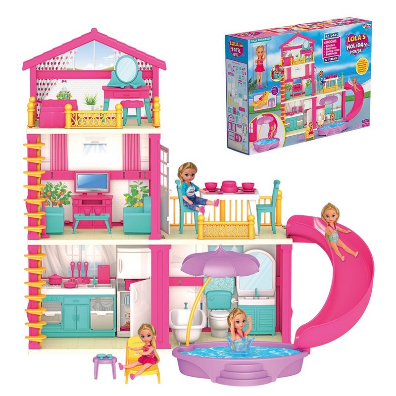 Игровой набор Домик для кукол Lola Dede 03742, 3 этажный