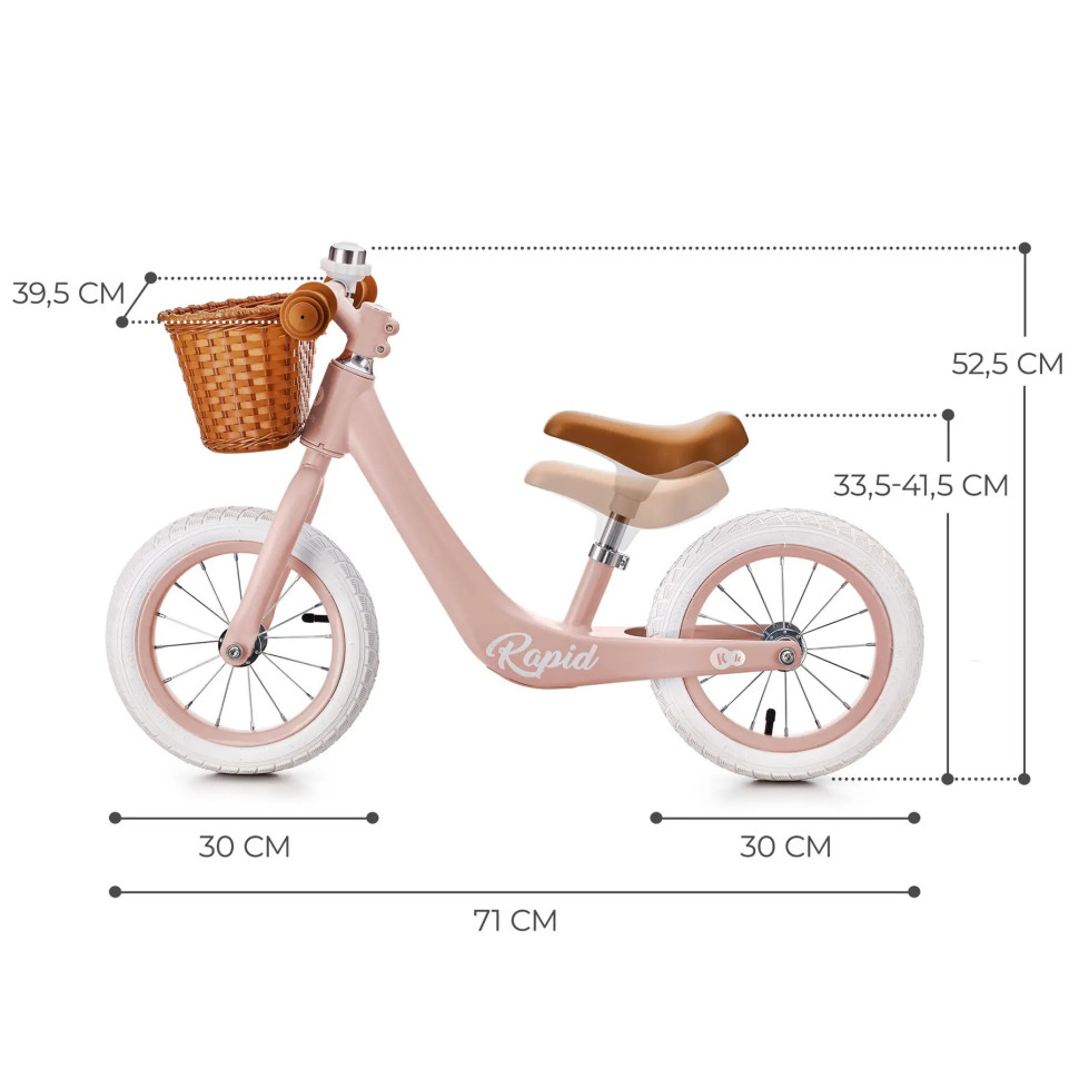 Беговел Rapid Kinderkraft KRRAPI00PNK0000 Pink 