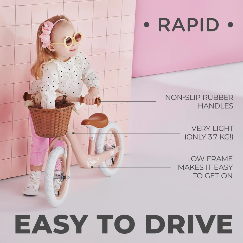 Беговел Rapid Kinderkraft KRRAPI00PNK0000 Pink 