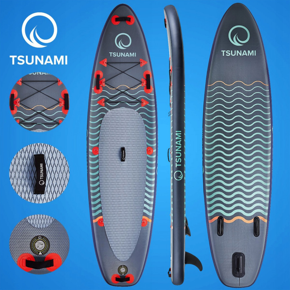 Надувная SUP доска Tsunami T03 с веслом Wave 350 см