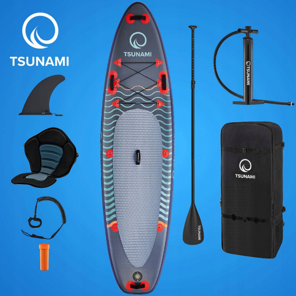 Надувная SUP доска Tsunami T03 с веслом Wave 350 см