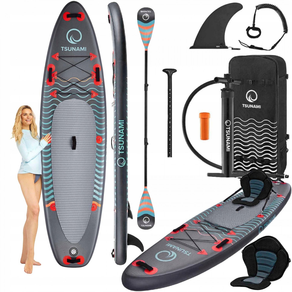 Надувная SUP доска Tsunami T03 с веслом Wave 350 см