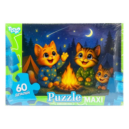 Детские пазлы-макси "Котики на отдыхе" Danko Toys Mx60-12-09, 60 элементов