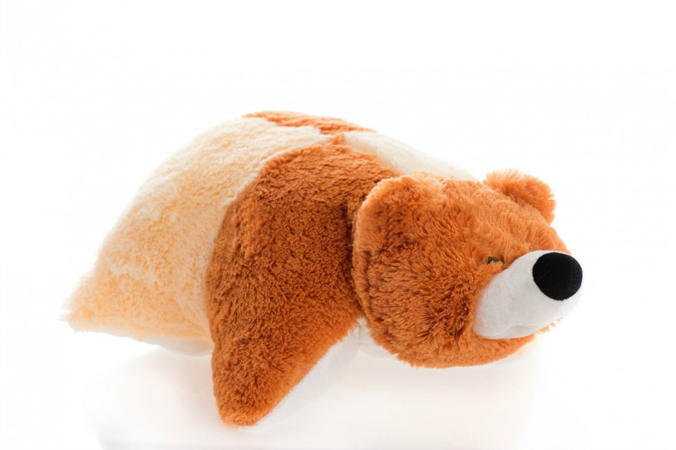 Мягкая игрушка-подушка Alina Toys мишка 55 см коричневый и персиковый 5784768ALN