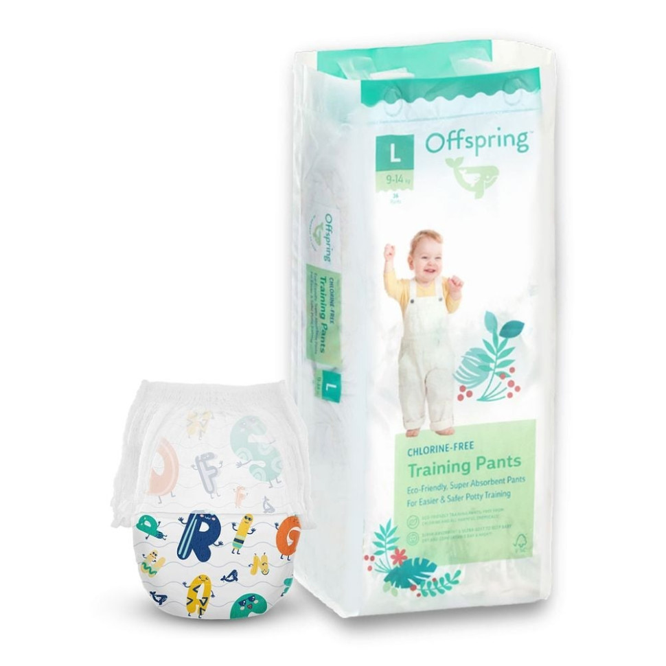 Трусики-подгузники для детей 9-14 кг Offspring DP-OI-FAP-L36P-ABC размер L 36 штук