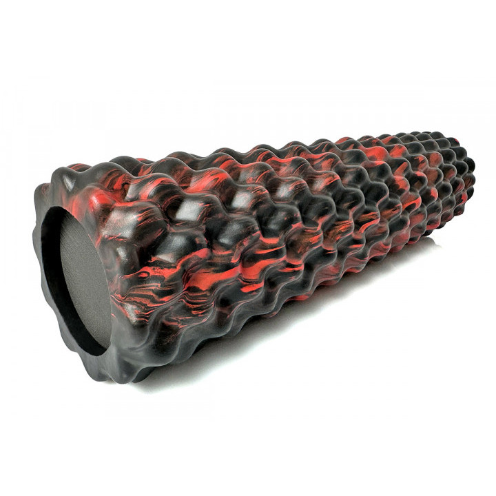 Масажний ролик Bubbles EasyFit EF-3341-1-Bk чорний-червоний 45 см
