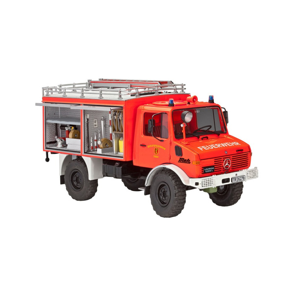 Сборная модель-копия Пожарная машина Unimog U1300L TLF 8/18 Revell RVL-07512 уровень 5, 1:24