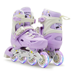 Детские раздвижные ролики Scale Sports 1533797796 Purple LF 605, размер 39-42