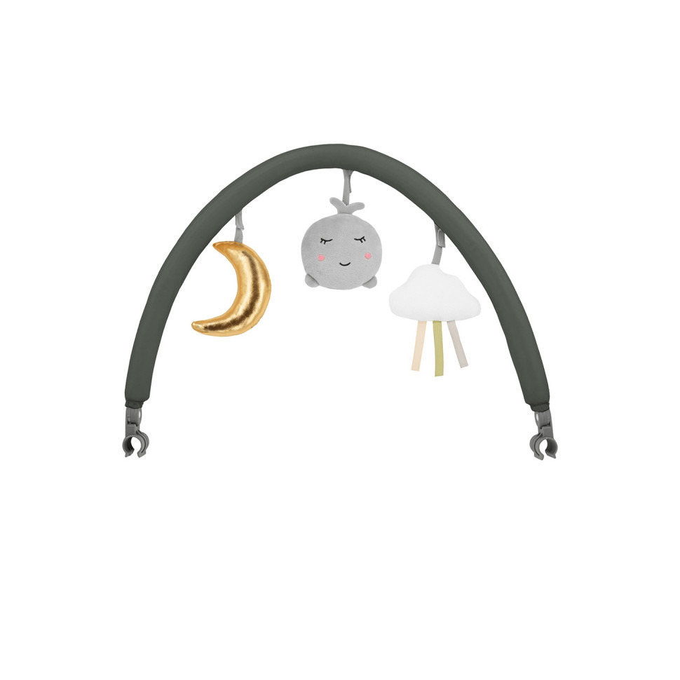 Детская кровать-манеж BELOVE PLUS MoMi LOZE00025 dark green складная, с игрушками