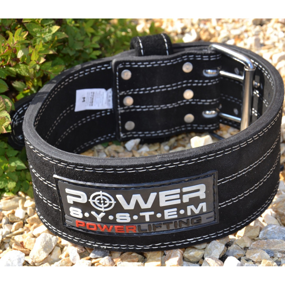 Пояс для пауэрлифтинга PowerLifting Power System PS-3800_L_Black_Black (кожаный) Black L