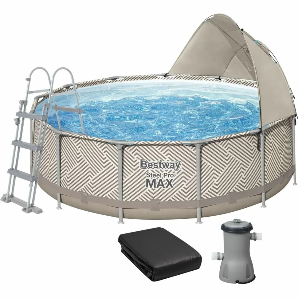 Бассейн каркасный круглый Bestway 561FY 396х107 см, 11133 л, фильр-насос