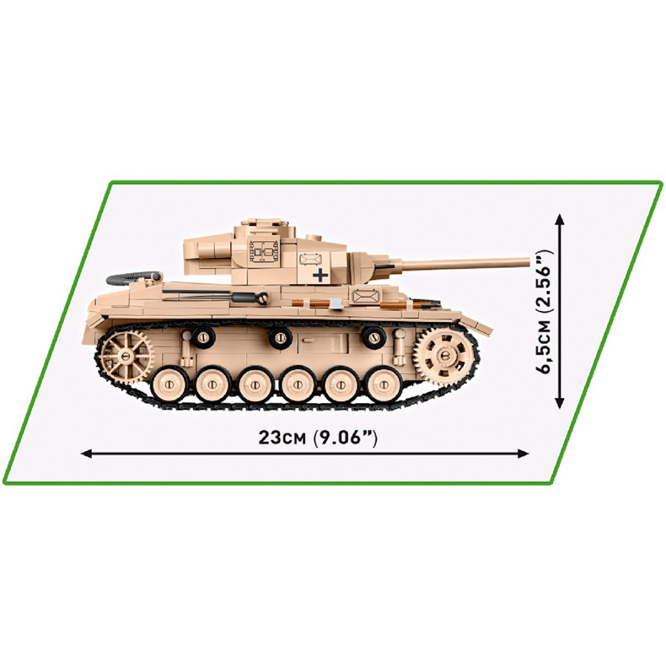 Конструктор Танк Panzer III Друга Світова Війна COBI COBI-2562, 780 деталей
