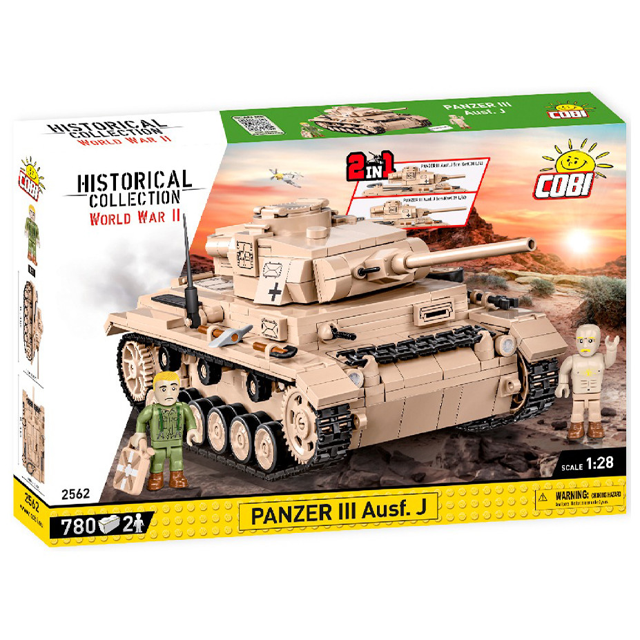 Конструктор Танк Panzer III Друга Світова Війна COBI COBI-2562, 780 деталей