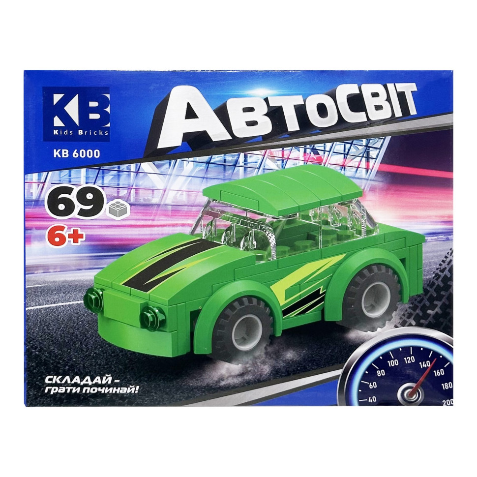Детский конструктор-машинка Limo Toy KB 6000(Green) от 6 лет, 69 деталей