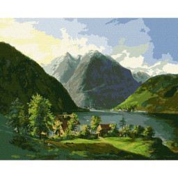 Картина по номерам "Озерный пейзаж" ©Carl Franz Gruber Идейка KHO2884, 40х50 см