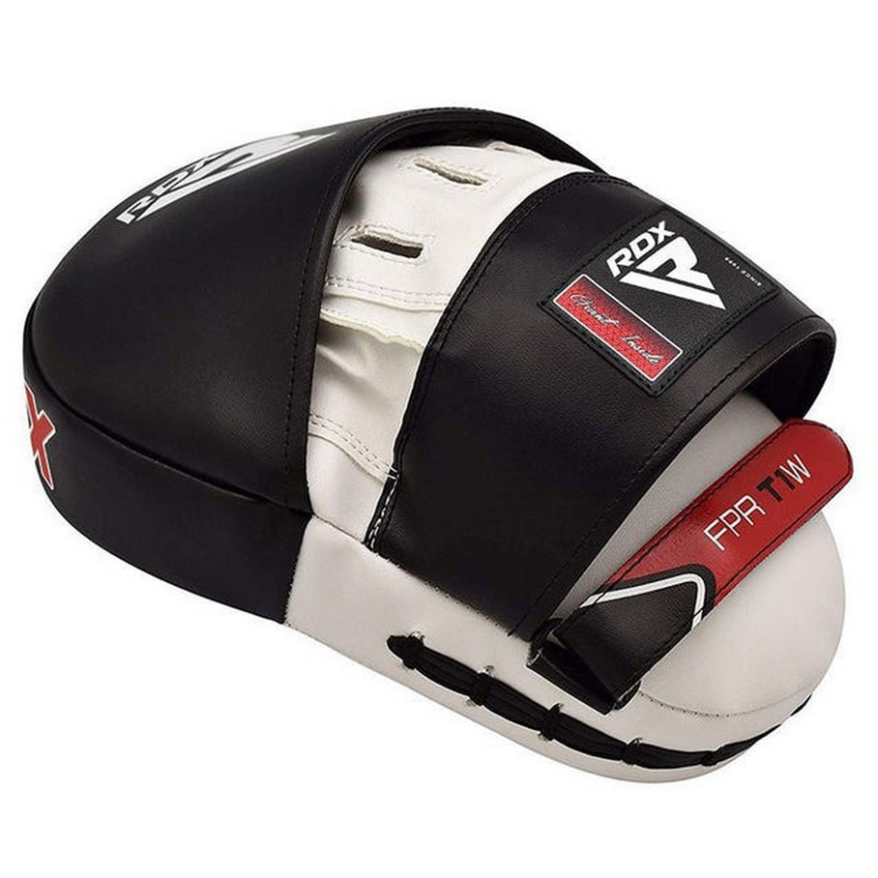 Лапи боксерські T1 Curved RDX Inc Limited FPR-T1W, White/Black