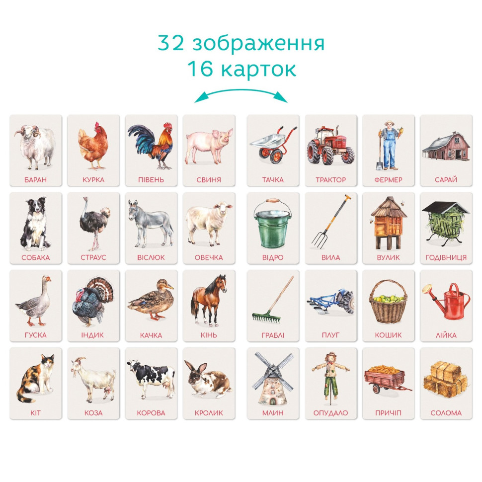 Детский набор учебных карточек Монтессори 