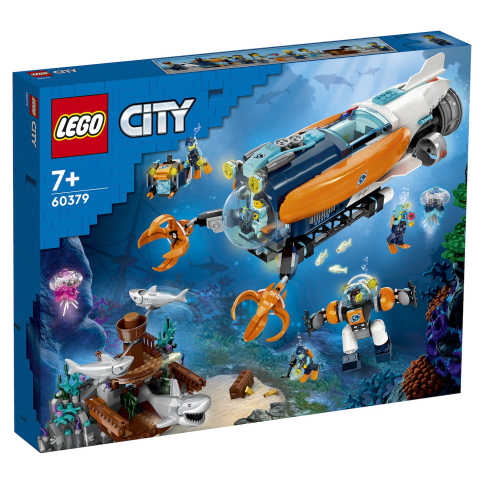 Конструктор Подлодка для глубоководных исследований City Exploration LEGO 60379, 842 детали