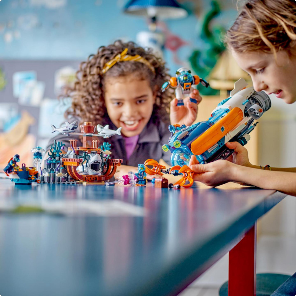 Конструктор Подлодка для глубоководных исследований City Exploration LEGO 60379, 842 детали