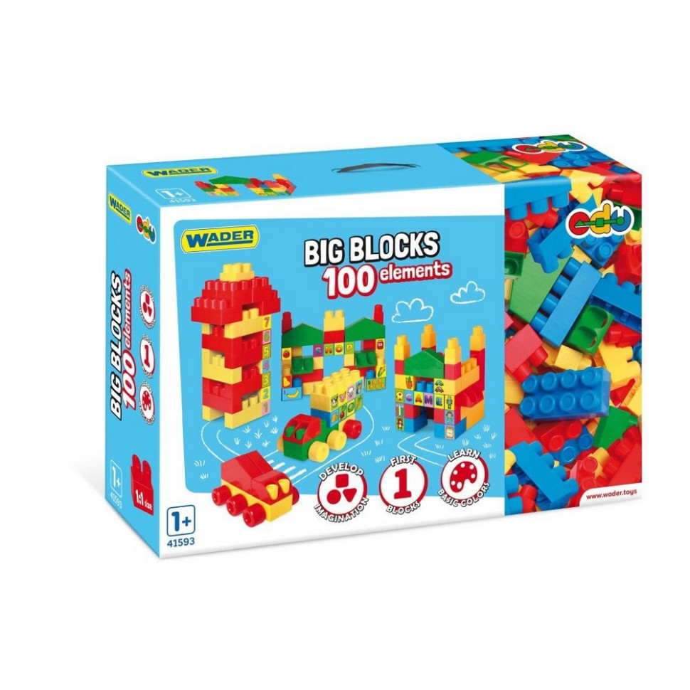 Дитячий конструктор «Big Blocks» Wader 41593, 100 елементів