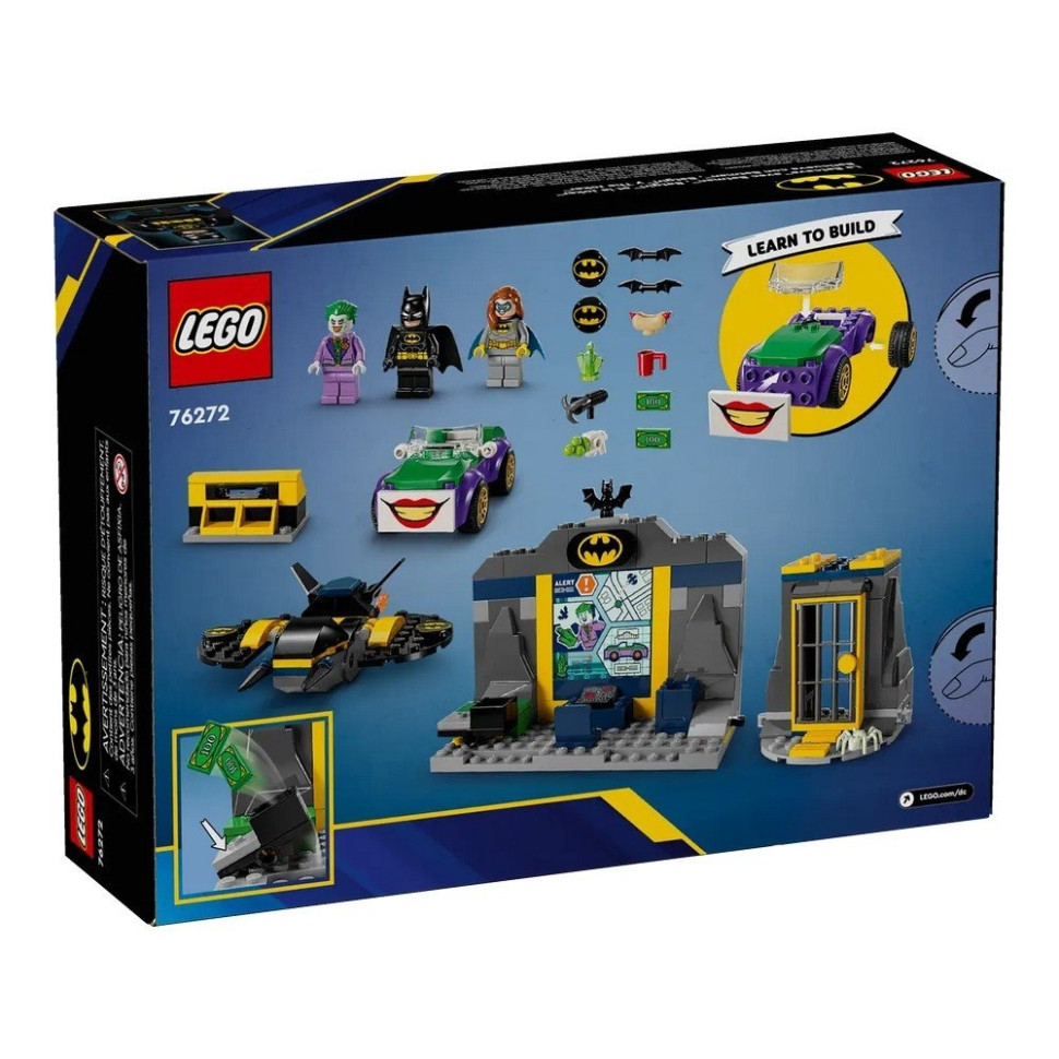 Конструктор «Пещера Бэтмена с Бэтменом, Бэтгёрл и Джокером LEGO 76272, 184 деталей