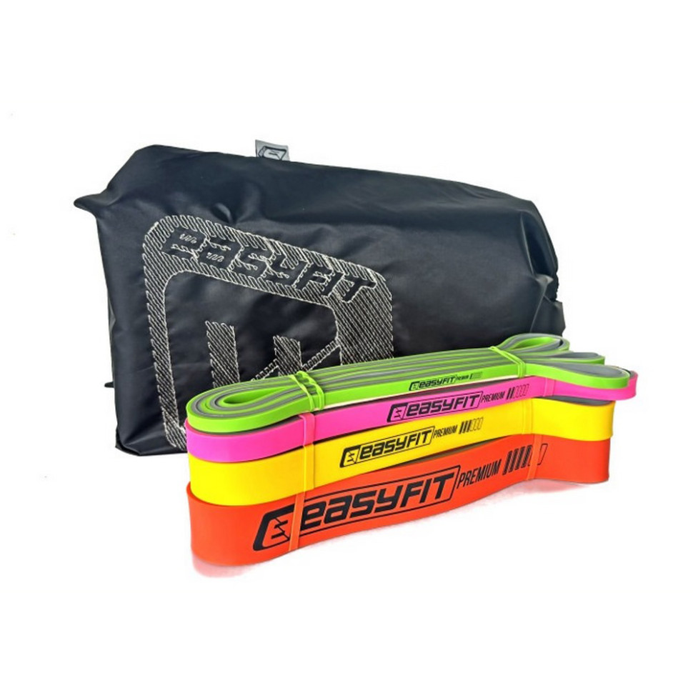 Набір двошарових гумок для підтягувань Premium EasyFit EF-2454s 2-45 кг 4 шт