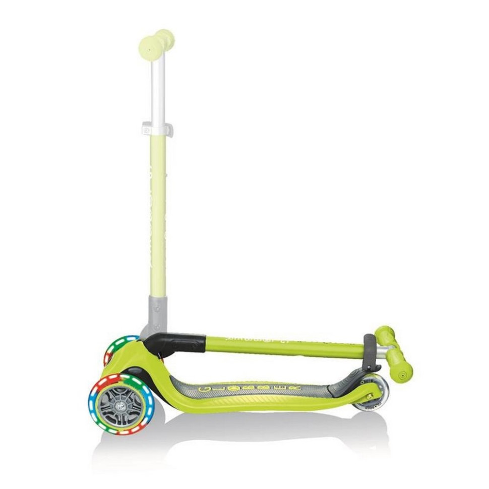 Самокат трехколесный PRIMO FOLDABLE LIGHTS GLOBBER 432-106-2 зеленый, колеса с подсветкой