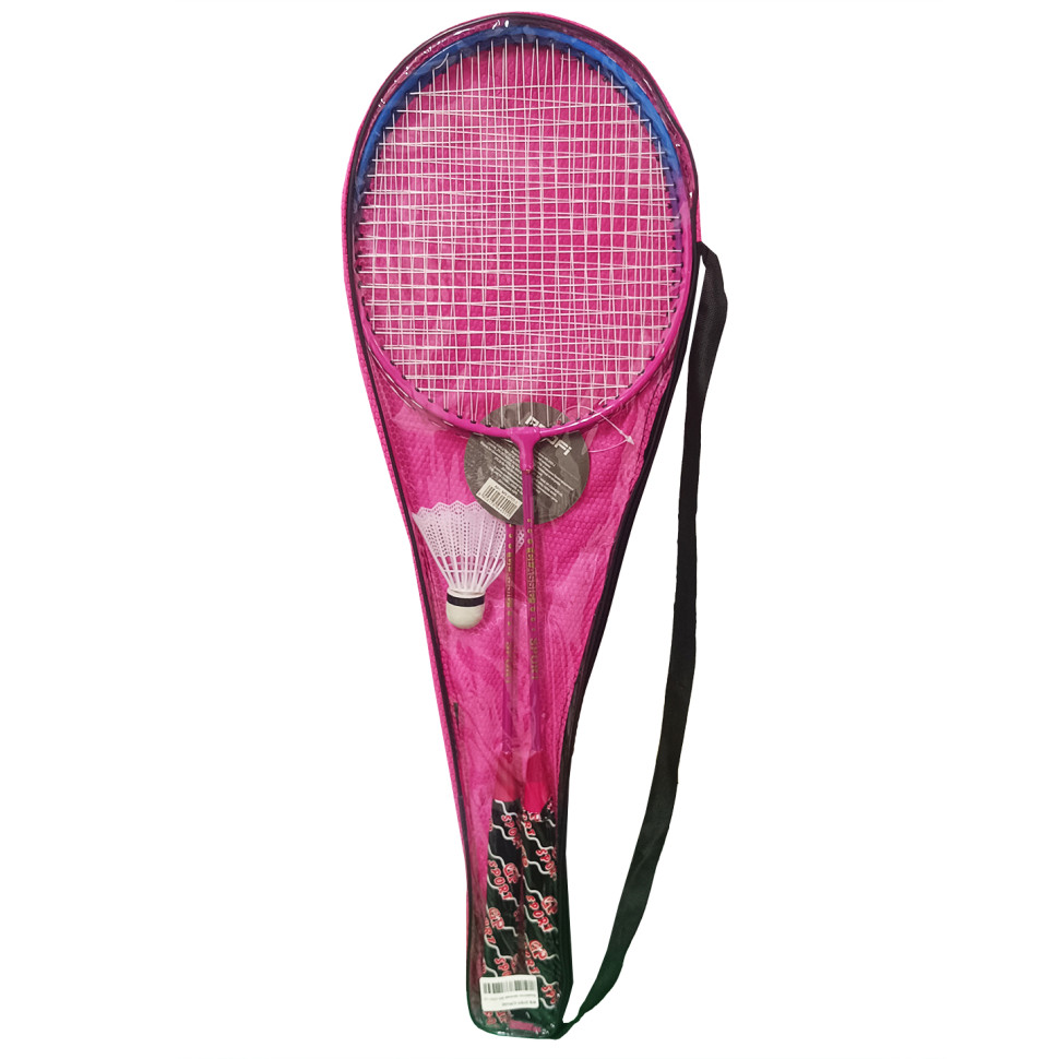 Набор Бадминтона Bambi MS 0757-1(Pink) 2 ракетки, воланчик, в чехле