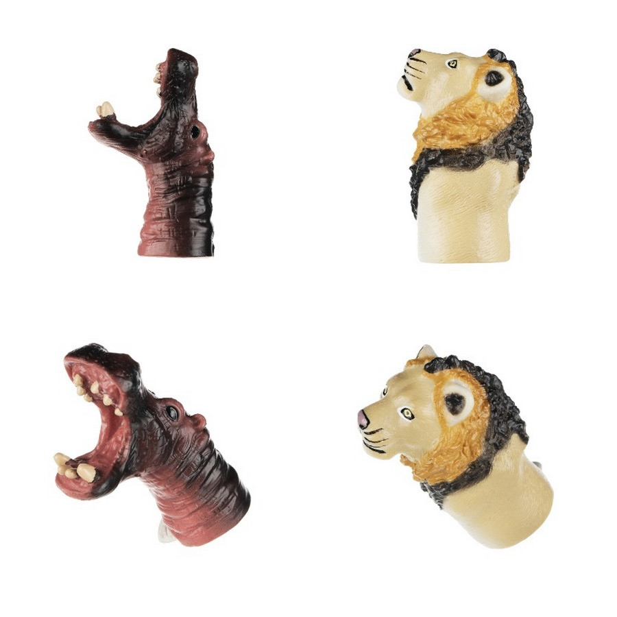 Игровой набор Same Toy Пальчиковый театр 2 ед, Бегемот и Лев X241UT-4