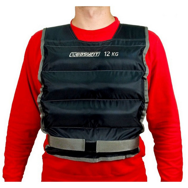 Жилет обважувальний EasyFit EF-VST-12 чорний 12 кг