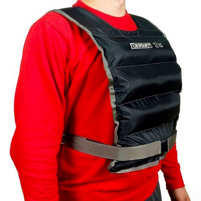 Жилет обважувальний EasyFit EF-VST-12 чорний 12 кг