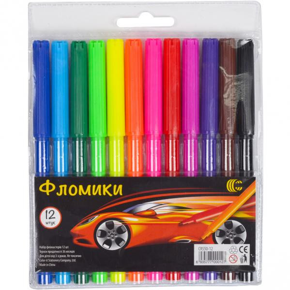 Фломастер 12 кольорів 