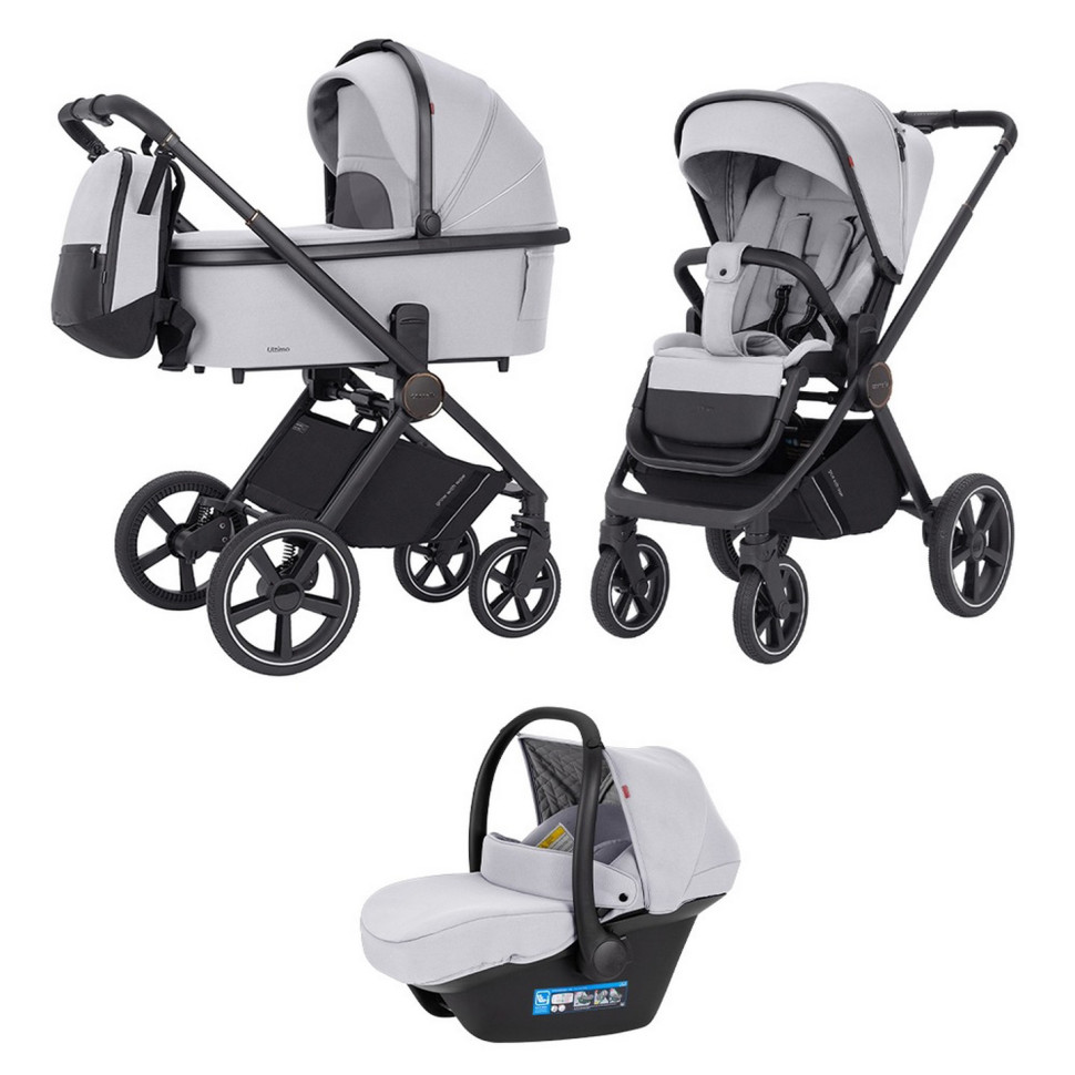 Детская универсальная коляска 3 в 1 Ultimo CRL-6519 CARRELLO CRL-6519 Arctic Grey